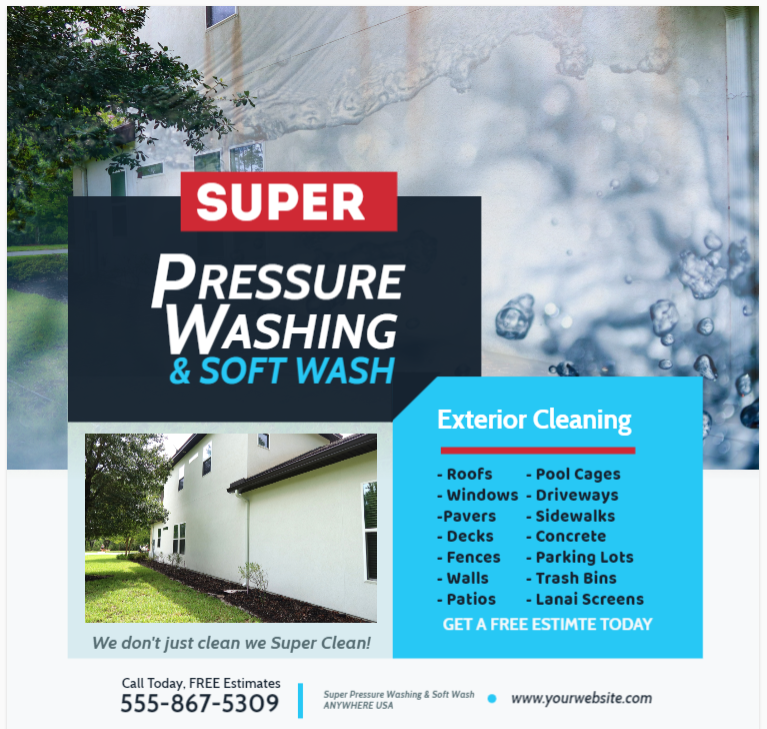 Social Media Posts For Pressure Washing UppedOne.com