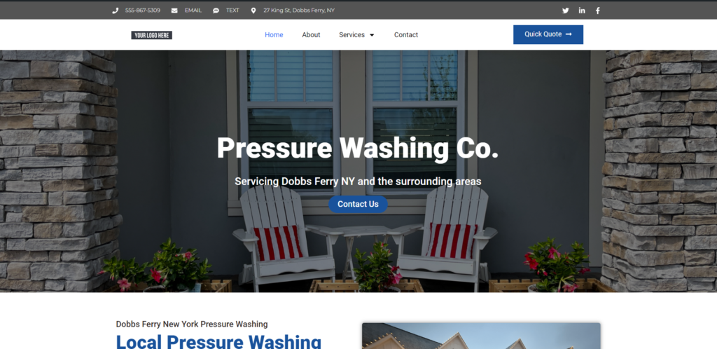 Pressure Washing Websites Demo 1